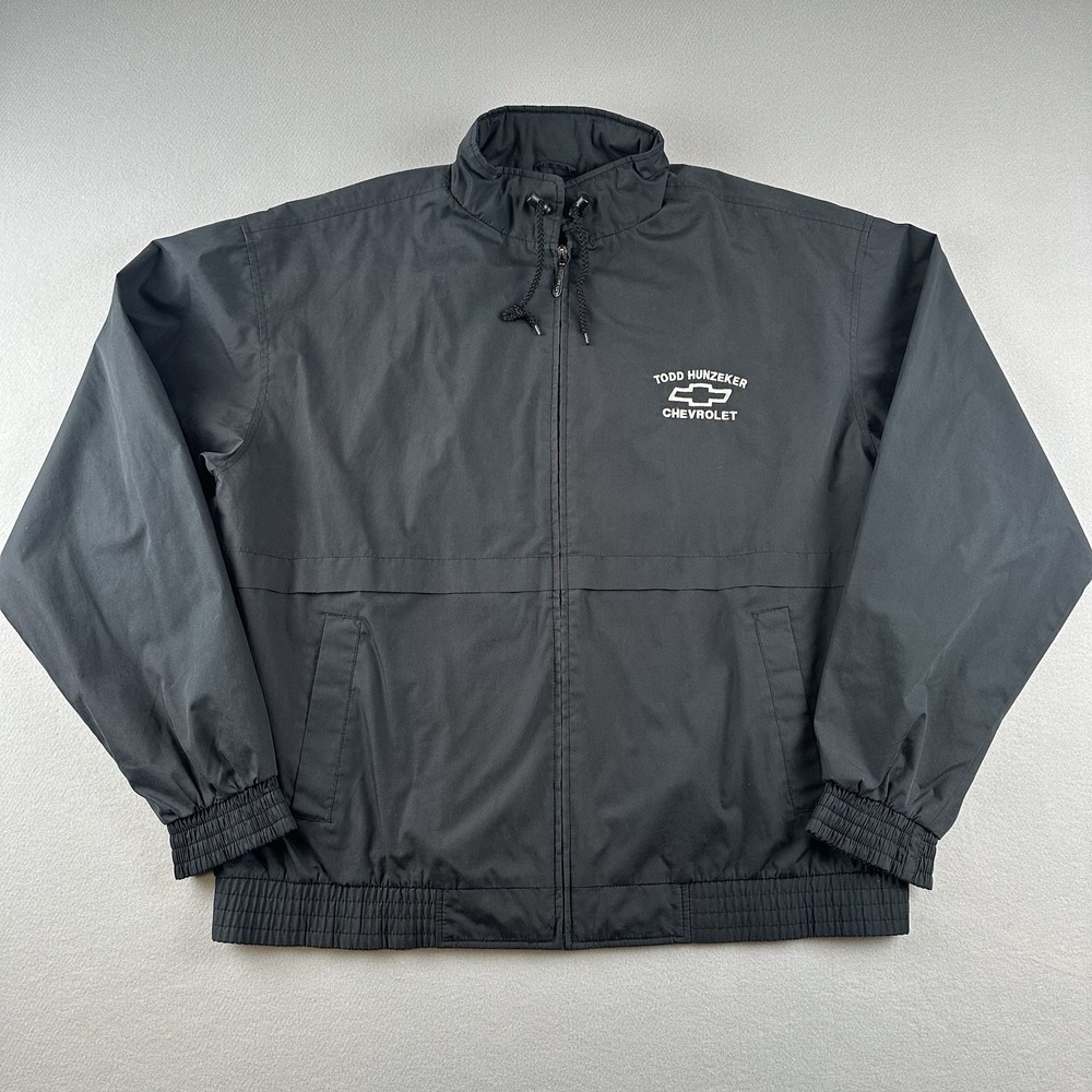 Todd Hunzeker Chevrolet Unisex Black Lightweight Windbreaker Size XL Jacket